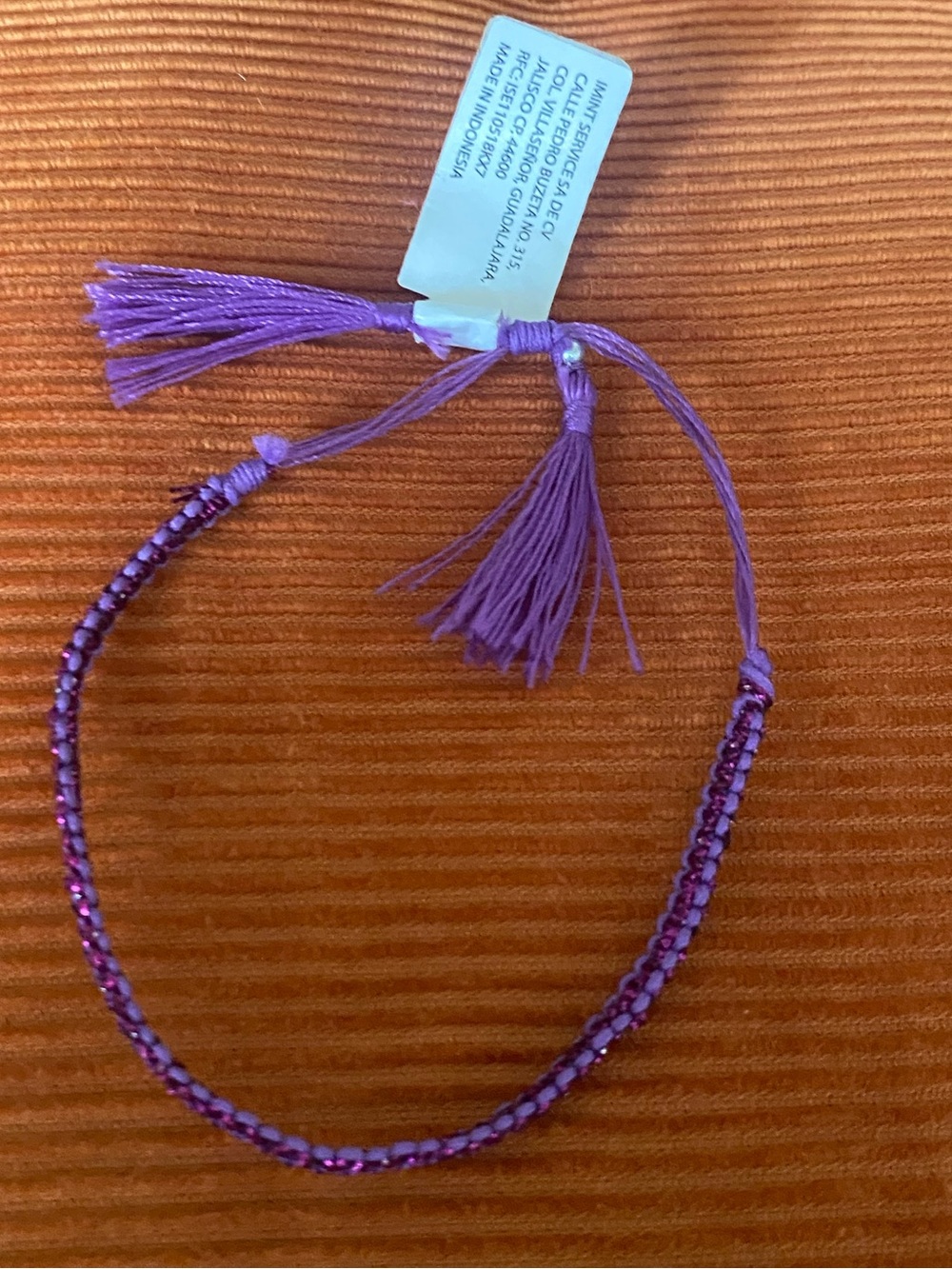 Purple Braided Cord Bracelet